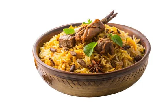 Mutton biryani from the digital menu